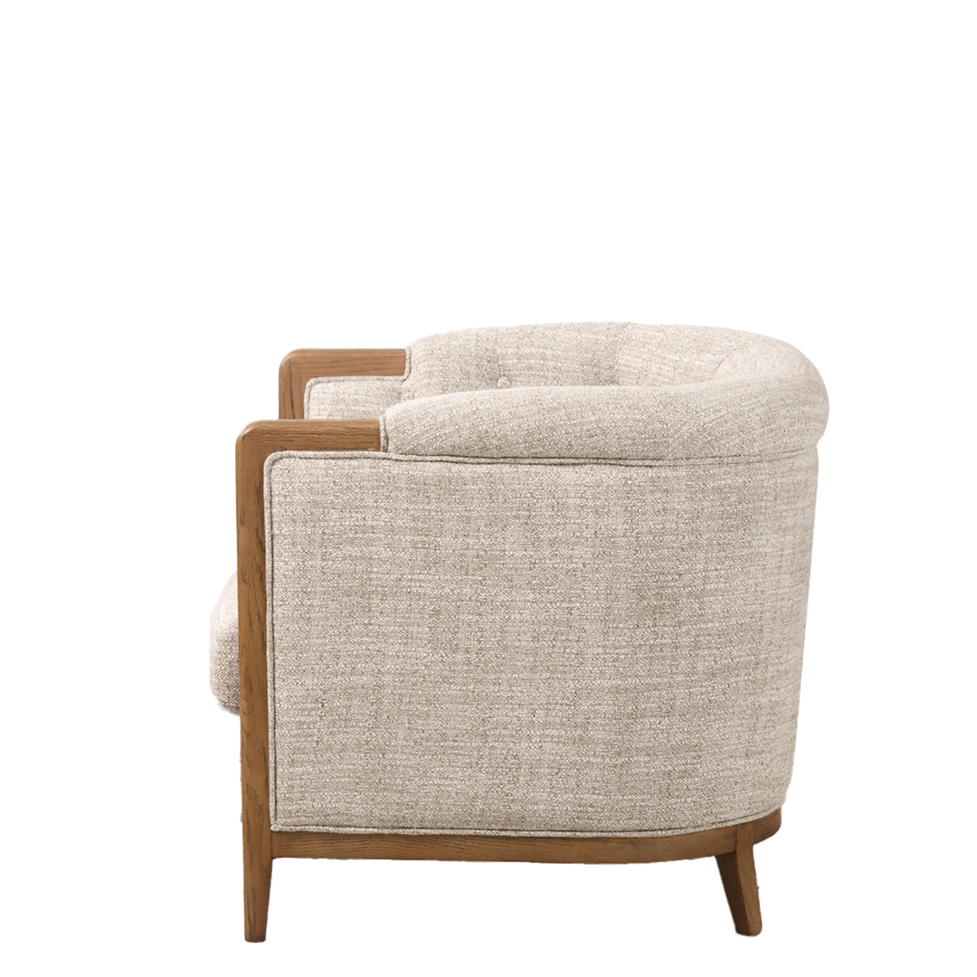 REGAL 1 SEATER SOFA - NATURAL WEAVE / HISTORY OAK image 3